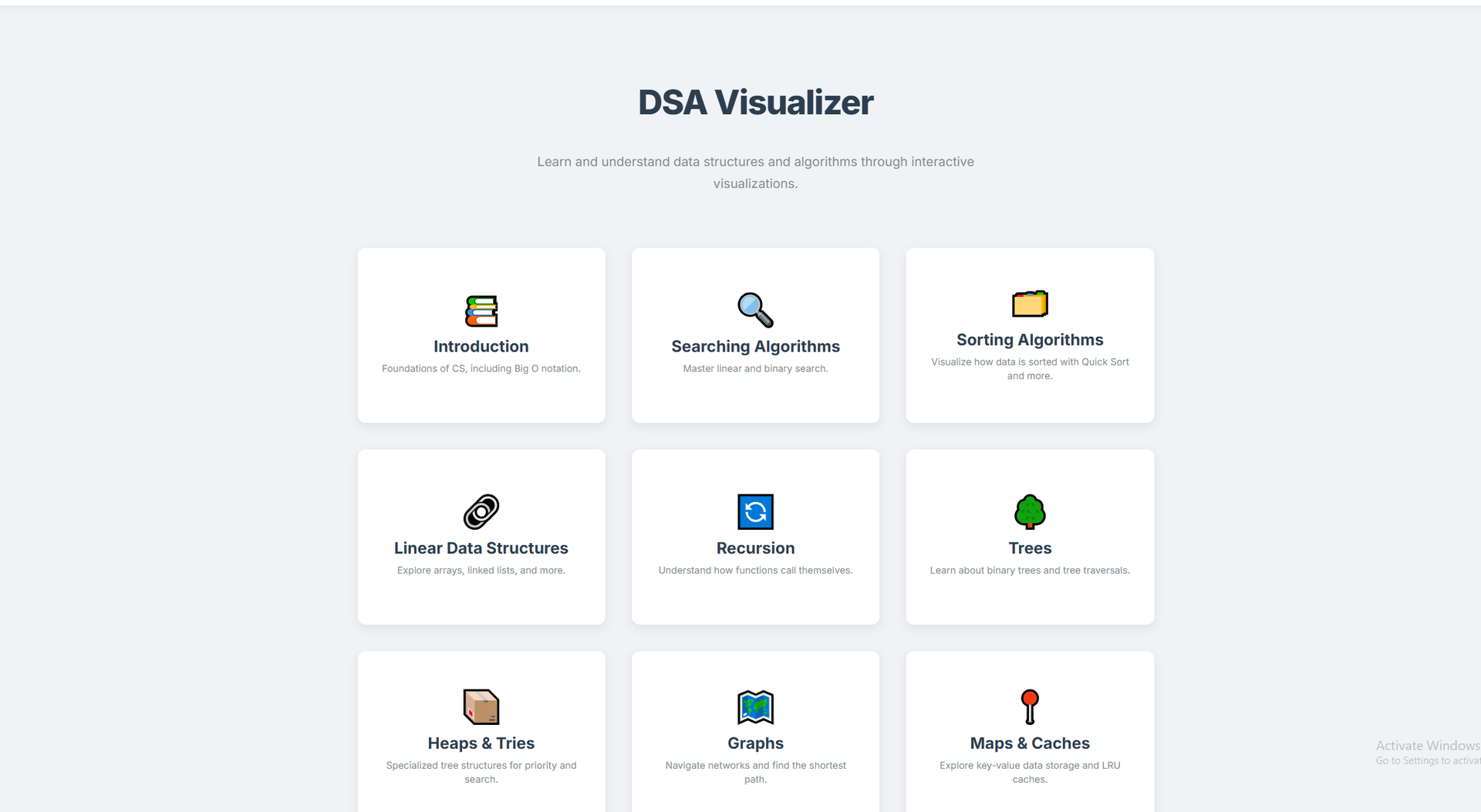 DSA Visualizer(currently polishing and refactoring)